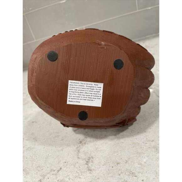 BASEBALL Glove Snow Globe Desk Accessory Weight NEW Sports Theme Padded Bottom - Picture 8 of 11